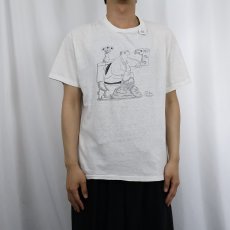 画像2: 80's Skip Morrow USA製 シュールイラストプリントTシャツ XL (2)