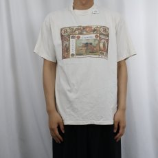 画像2: 90's La VIlla Del Tabaco USA製 タバコ屋 イラストプリントTシャツ L (2)