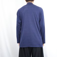 画像3: 80's RUSSELL ATHLETIC USA製 モックネックロンT NAVY L (3)