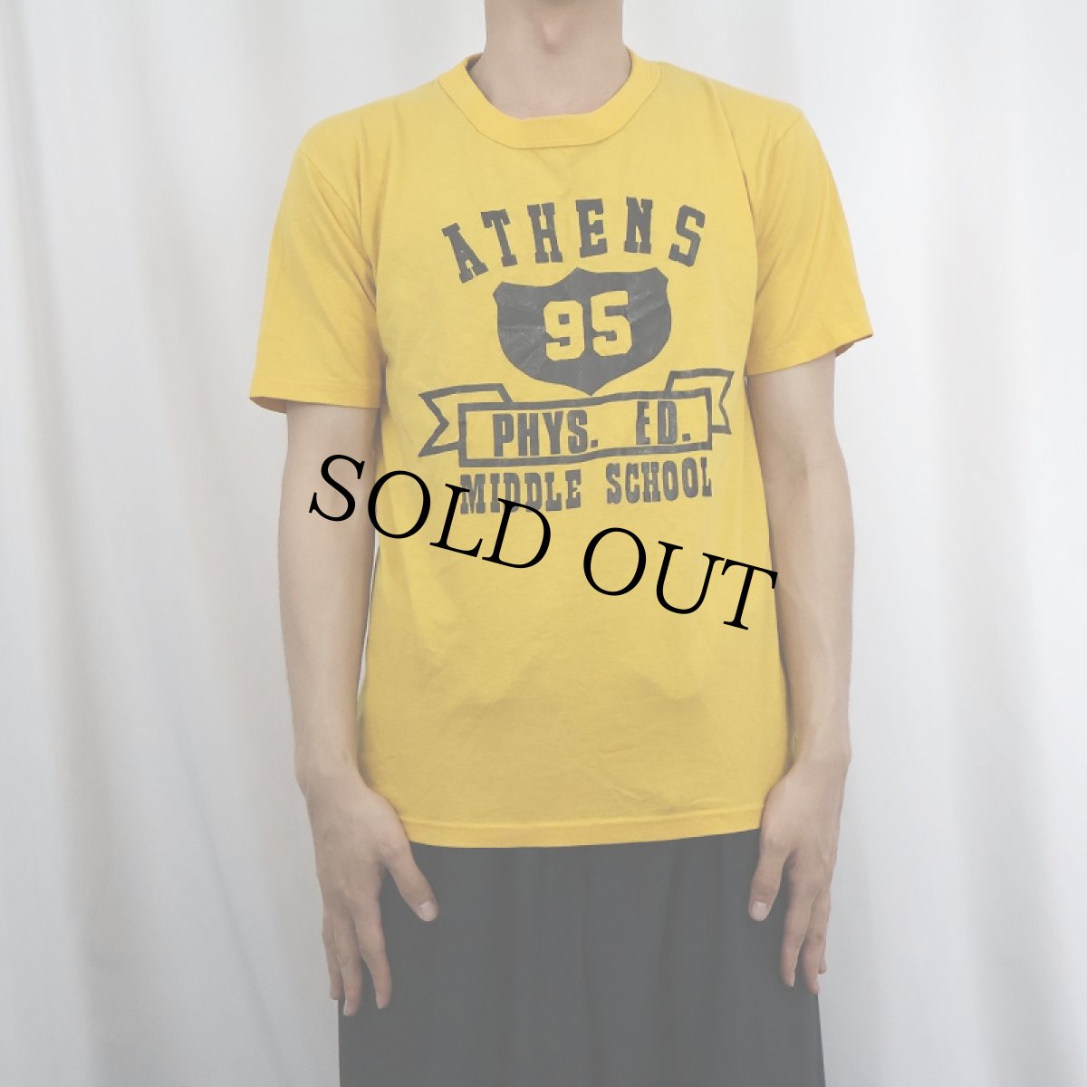 画像2: 80's RUSSELL ATHLETIC USA製 "ATHENS" プリントTシャツ M (2)