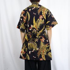 画像3: 70's Juice Girl USA製 総柄 コットンガウン BLACK L (3)