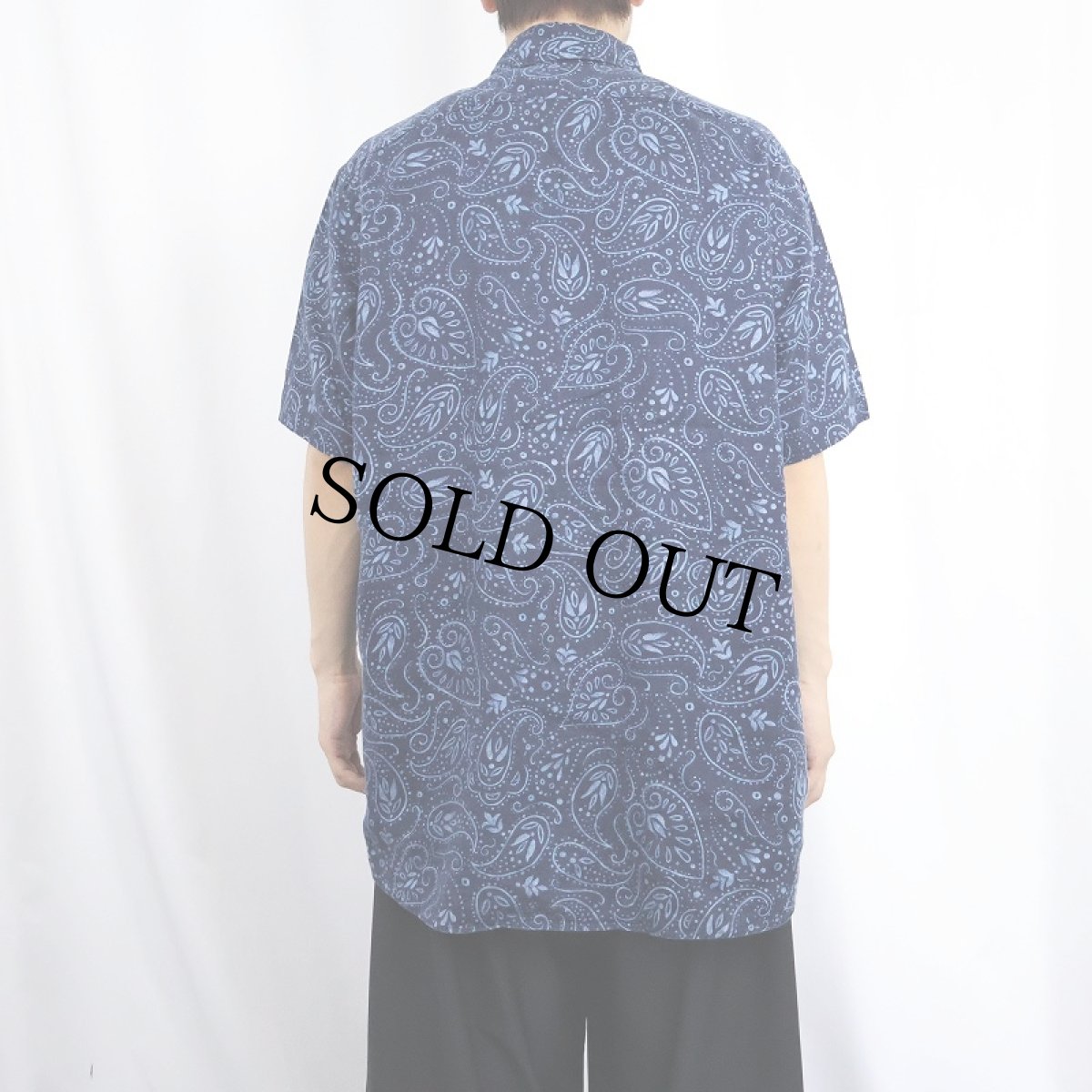 画像3: POLO Ralph Lauren "CAMBRIDGE" ペイズリー柄 リネンプルオーバーシャツ NAVY M (3)