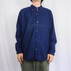 画像2: 60〜70's Bellcraft 3点留め コットンボタンダウンシャツ NAVY L (2)