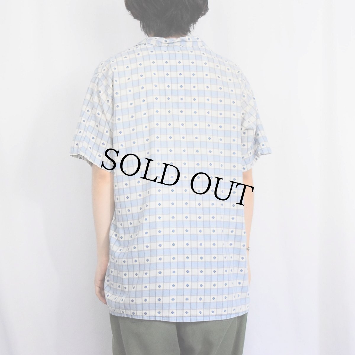 画像3: 60's PENNEY'S チェック柄 コットンパジャマシャツ SIZEC 42-44 (3)