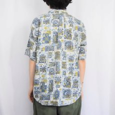 画像3: 60〜70's VAN HEUSEN 417 総柄 コットンボタンダウンシャツ L (3)