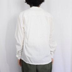 画像3: 60's〜 Da Vinci コットン× レーヨン オープンカラーシャツ M (3)