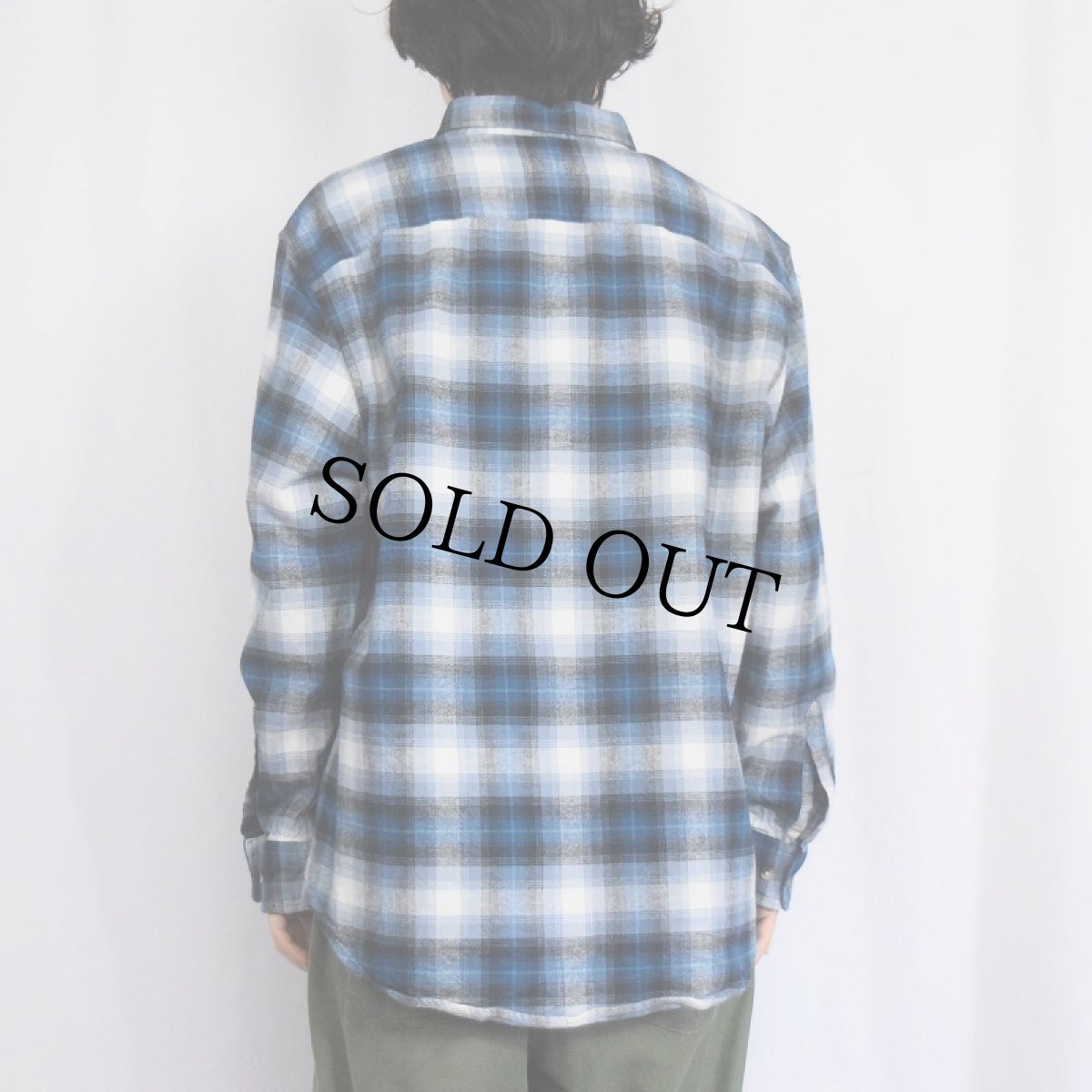 画像3: PENDLETON "MASON" オンブレーチェック柄 コットンボタンダウンシャツ L (3)