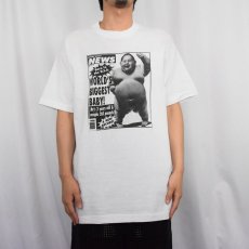 画像2: 90's USA製 "WORLD'S BIGGEST BABY" ジョークプリントTシャツ L (2)