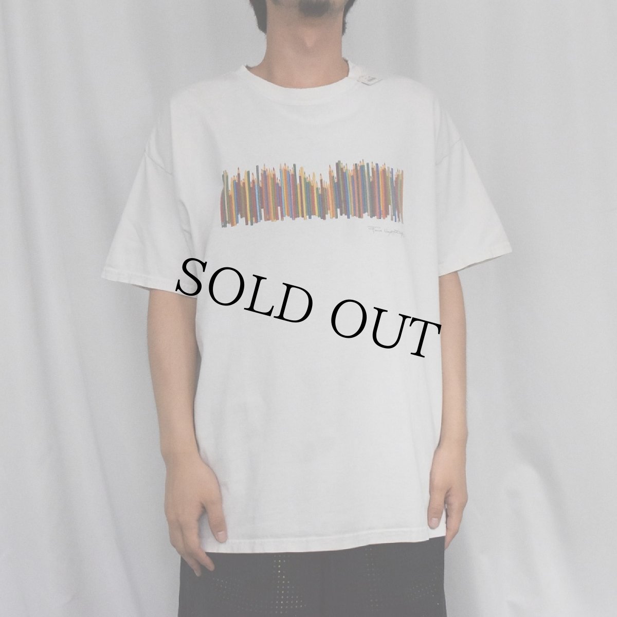 画像2: 2000's Frank Lloyd Wright 建築家 アートプリントTシャツ (2)