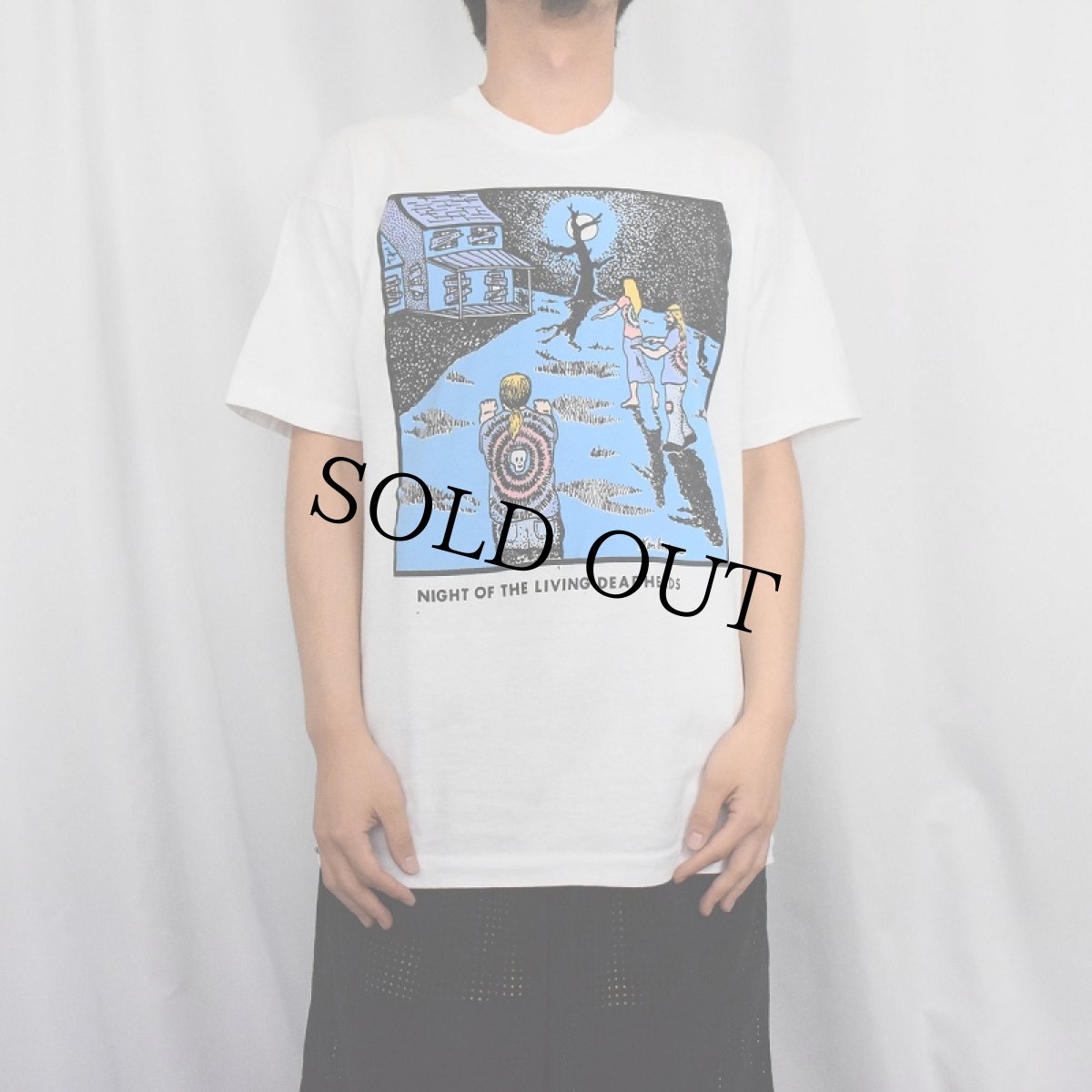 画像2: 90's Ken Brown USA製 "NIGHT OF THE LIVING DEADHEADS" アートプリントTシャツ L (2)