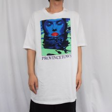 画像2: 90's wildwood productions USA製 "PROVINCETOWN" アートプリントTシャツ XL (2)