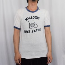 画像2: 60's〜 "MISSOURI BOYS STATE" プリントリンガーTシャツ (2)