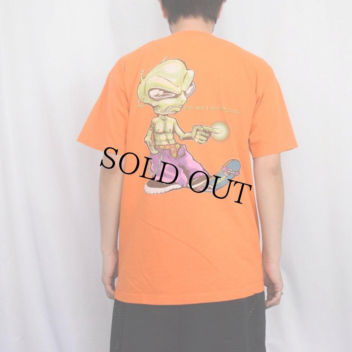 画像4: 【SALE】 90's UTILITY USA製 エイリアンプリントTシャツ M (4)