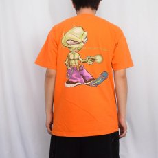 画像4: 90's UTILITY USA製 エイリアンプリントTシャツ M (4)