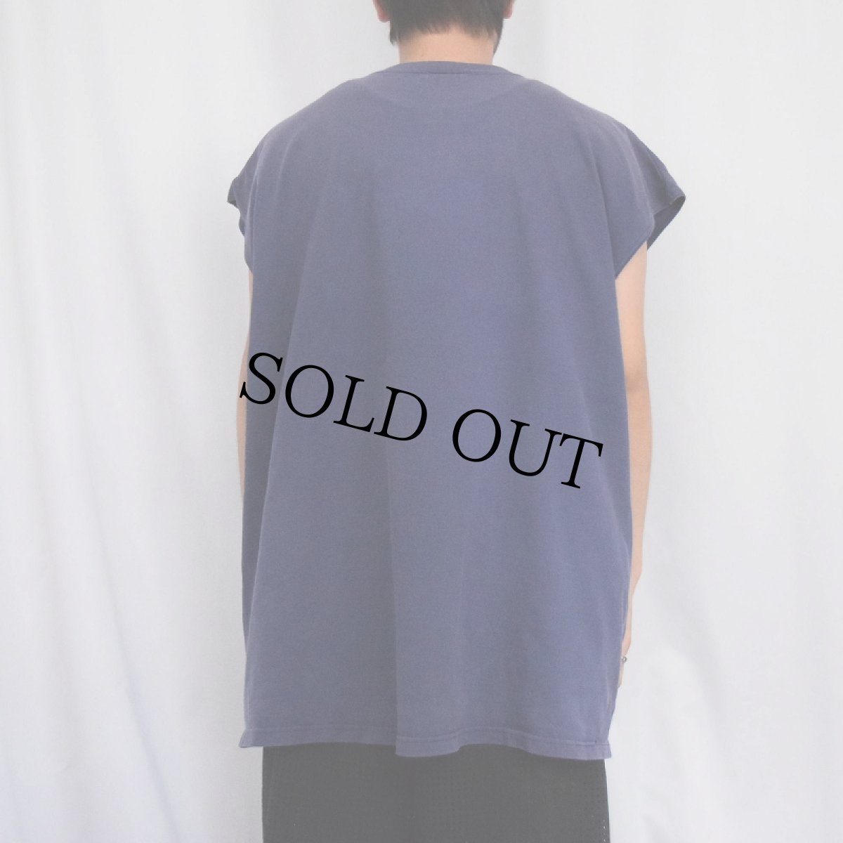 画像3: 90's NIKE USA製 ロゴ刺繍 ノースリーブTシャツ NAVY XXL (3)