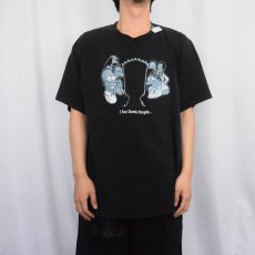 画像2: 2000's THE SIMPSONS "I See Dumb People..." キャラクターパロディプリントTシャツ BLACK XL (2)