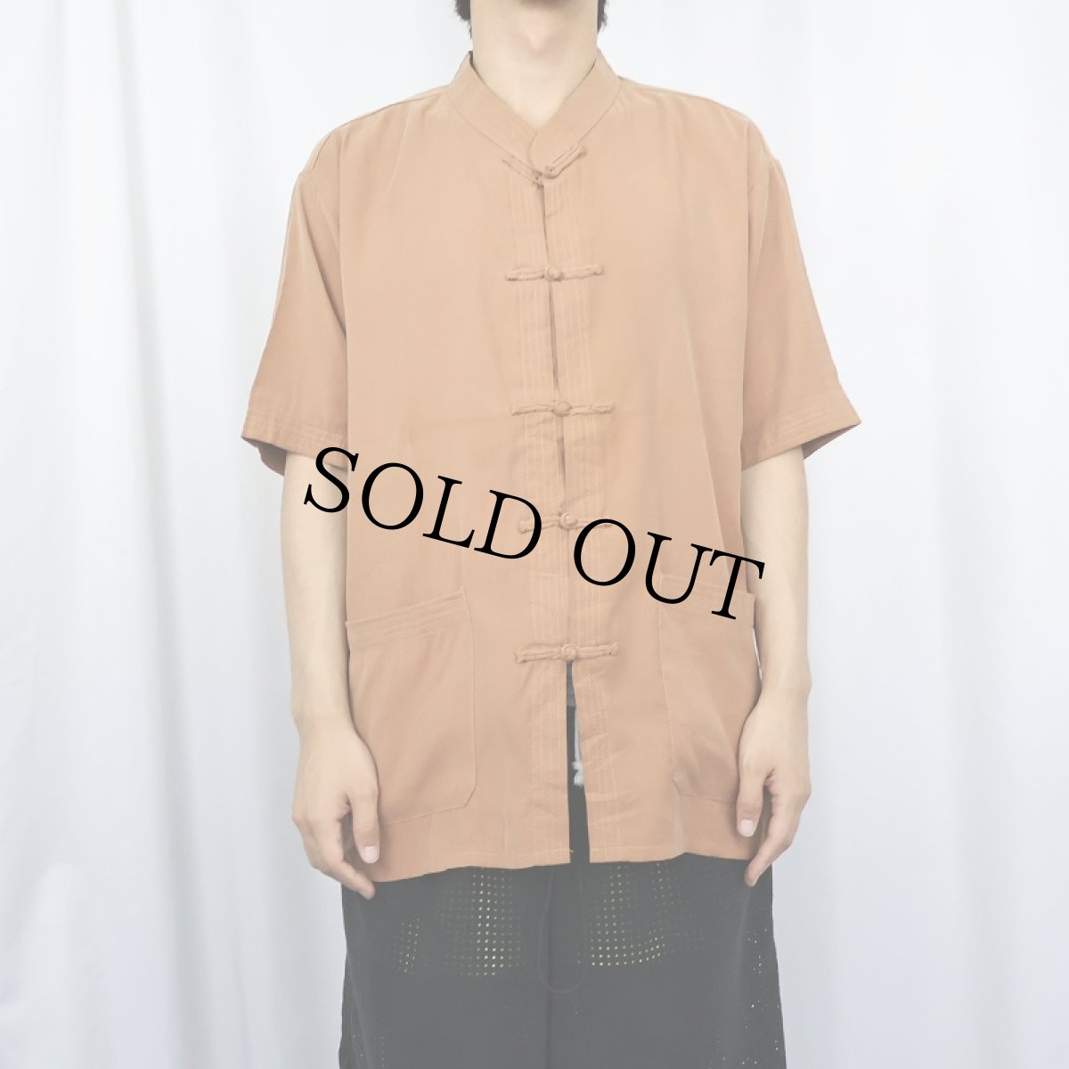 画像2: TA PHAN シルクチャイナシャツ L (2)