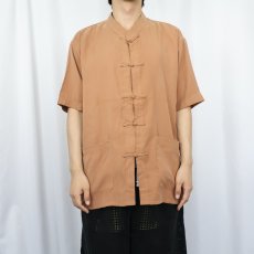 画像2: TA PHAN シルクチャイナシャツ L (2)
