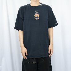 画像2: 2000's audio-technica 音響機器メーカー ロゴプリントTシャツ BLACK XL (2)