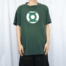 画像2: 90's DC COMICS Green Lantern USA製 ロゴプリントTシャツ GREEN L (2)