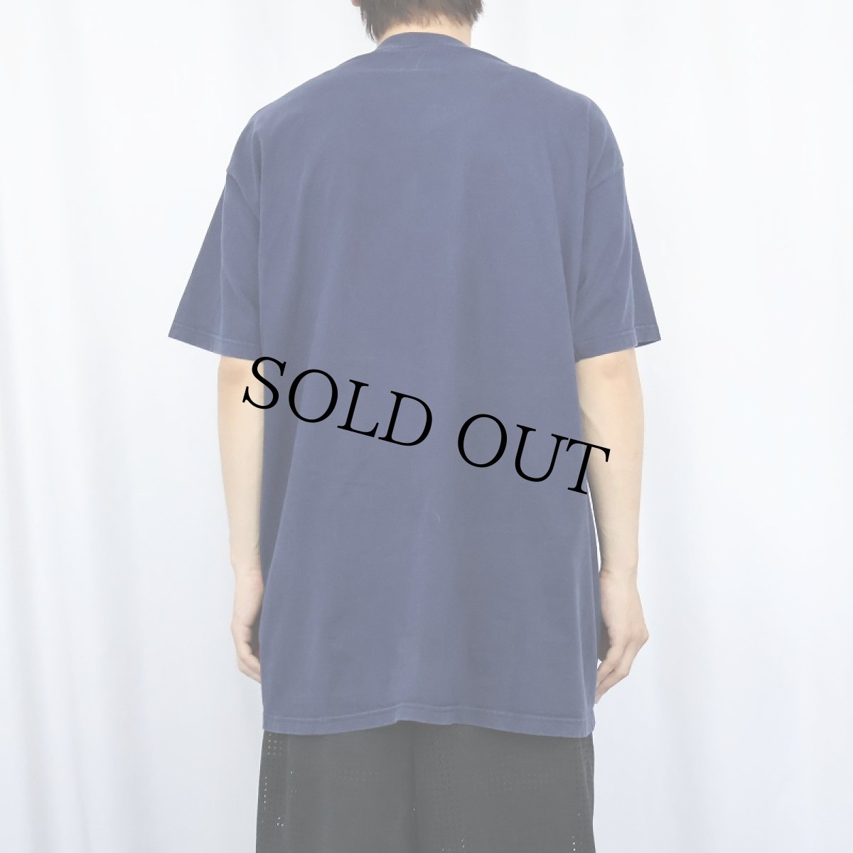 画像3: 90's MARVEL Captain America ロゴプリントTシャツ NAVY XL (3)