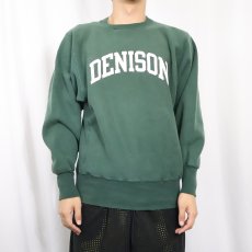 画像2: 90's Champion REVERSE WEAVE "DENISON" プリントスウェット M (2)