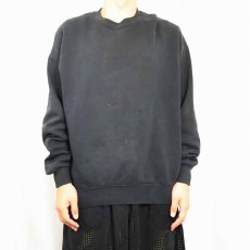 画像2: 90's JERZEES USA製 無地スウェット BLACK XL (2)