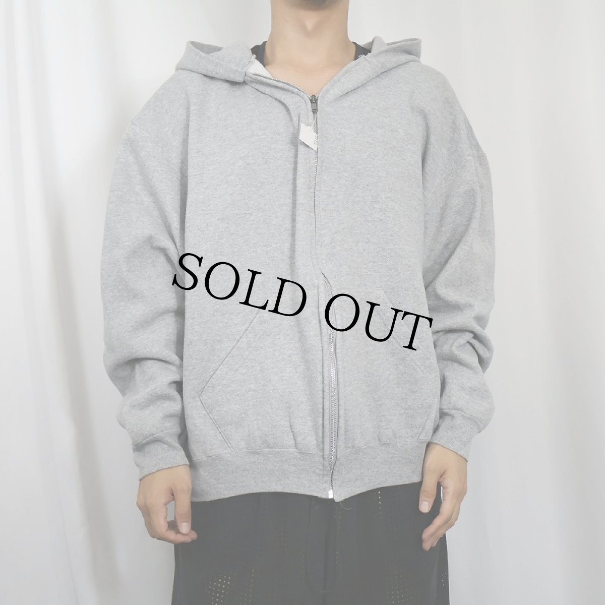 画像2: 90's USA製 スウェットジップパーカー XL (2)