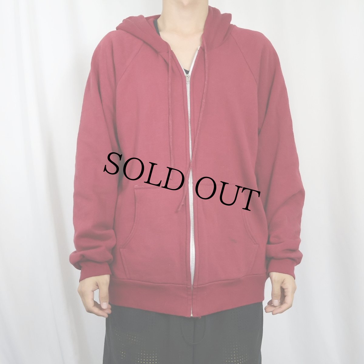 画像2: 80's ST JOHN'S BAY 裏サーマル スウェットジップパーカー L (2)