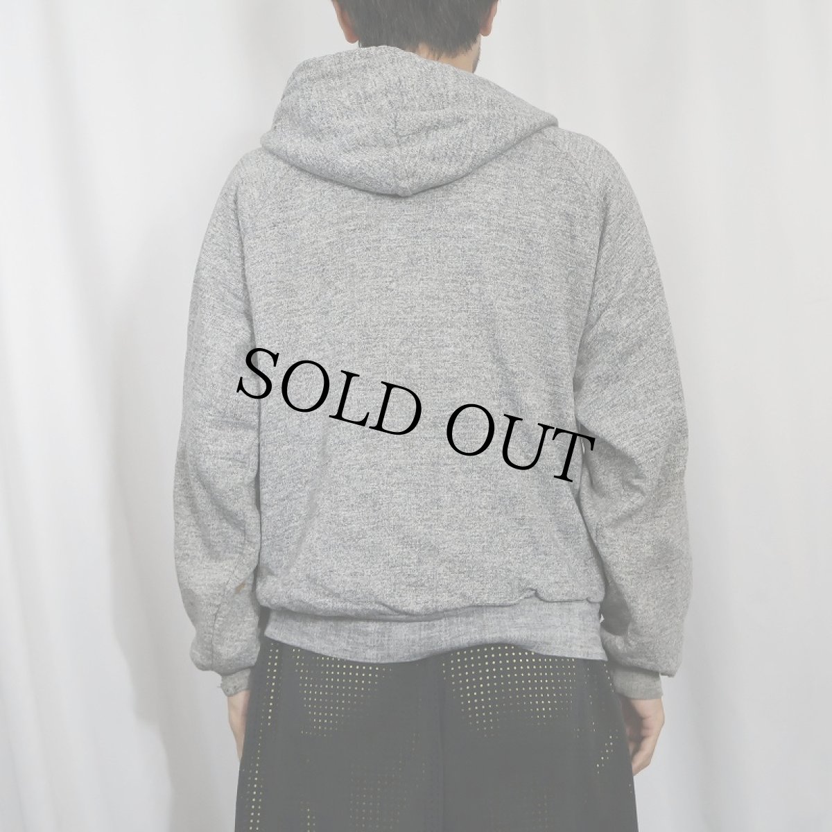 画像3: 80's BIG YANK 裏サーマル スウェットジップパーカー L (3)