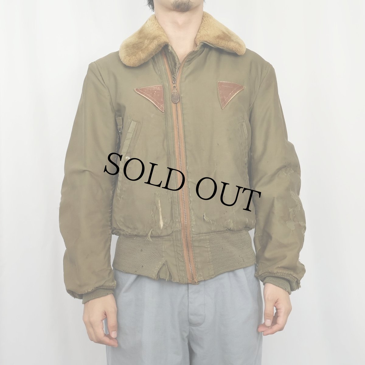 画像2: 40's U.S.ARMY AIR FORCE B-15A フライトジャケット SIZE36 (2)