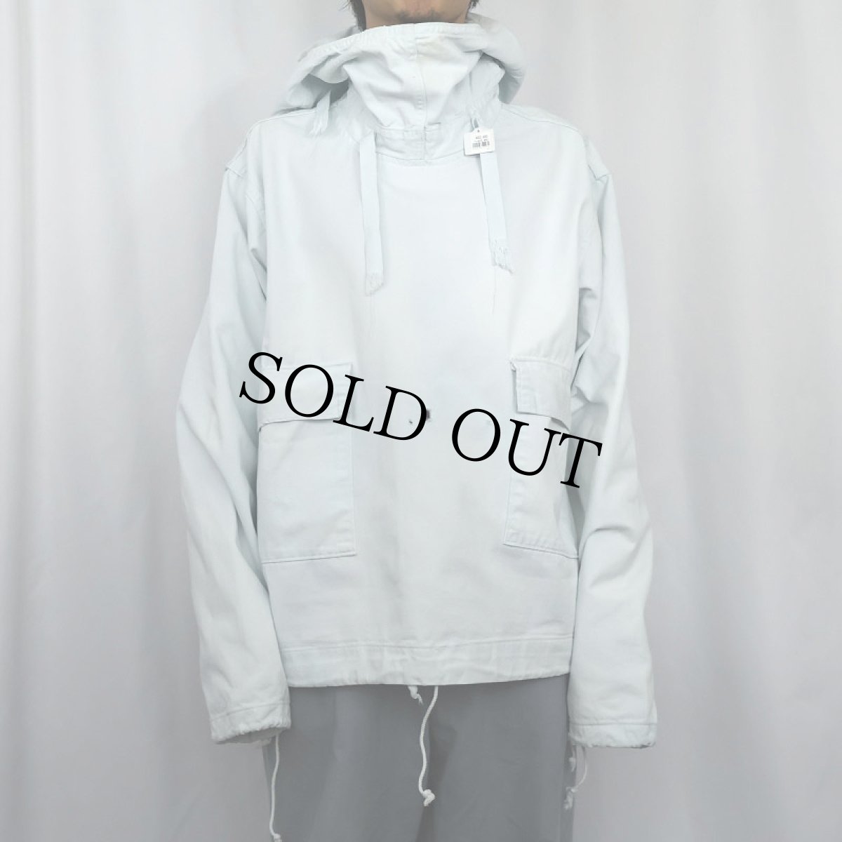 画像2: 40's U.S.NAVY "Overdyed" サルベージパーカー BLUE SIZEIII (2)