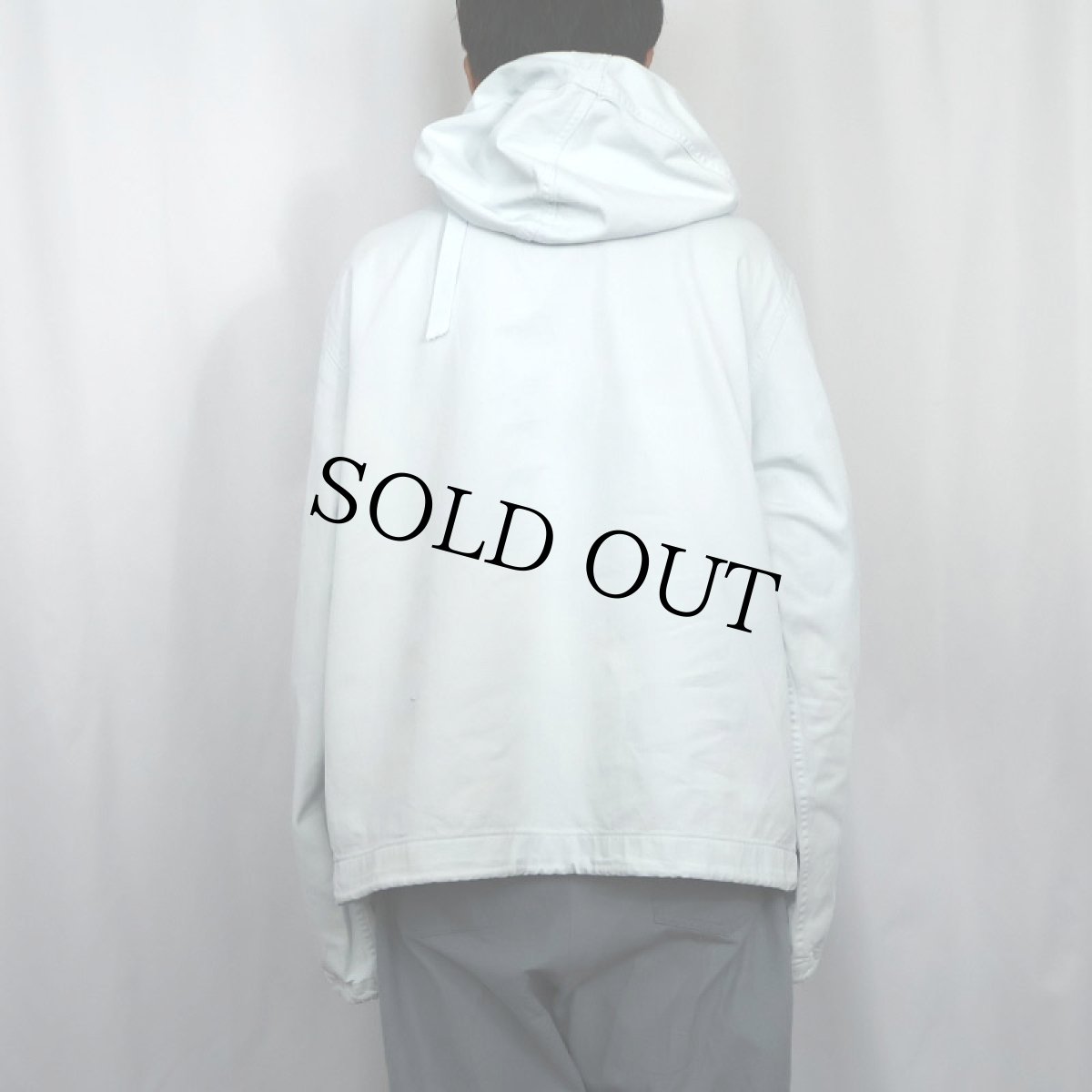 画像3: 40's U.S.NAVY "Overdyed" サルベージパーカー BLUE SIZEIII (3)