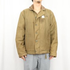 画像2: 40's U.S.NAVY N-1 ステンシル入り デッキジャケット SIZE40 (2)