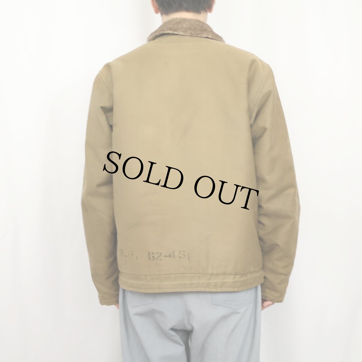 画像3: 40's U.S.NAVY N-1 ステンシル入り デッキジャケット SIZE40 (3)