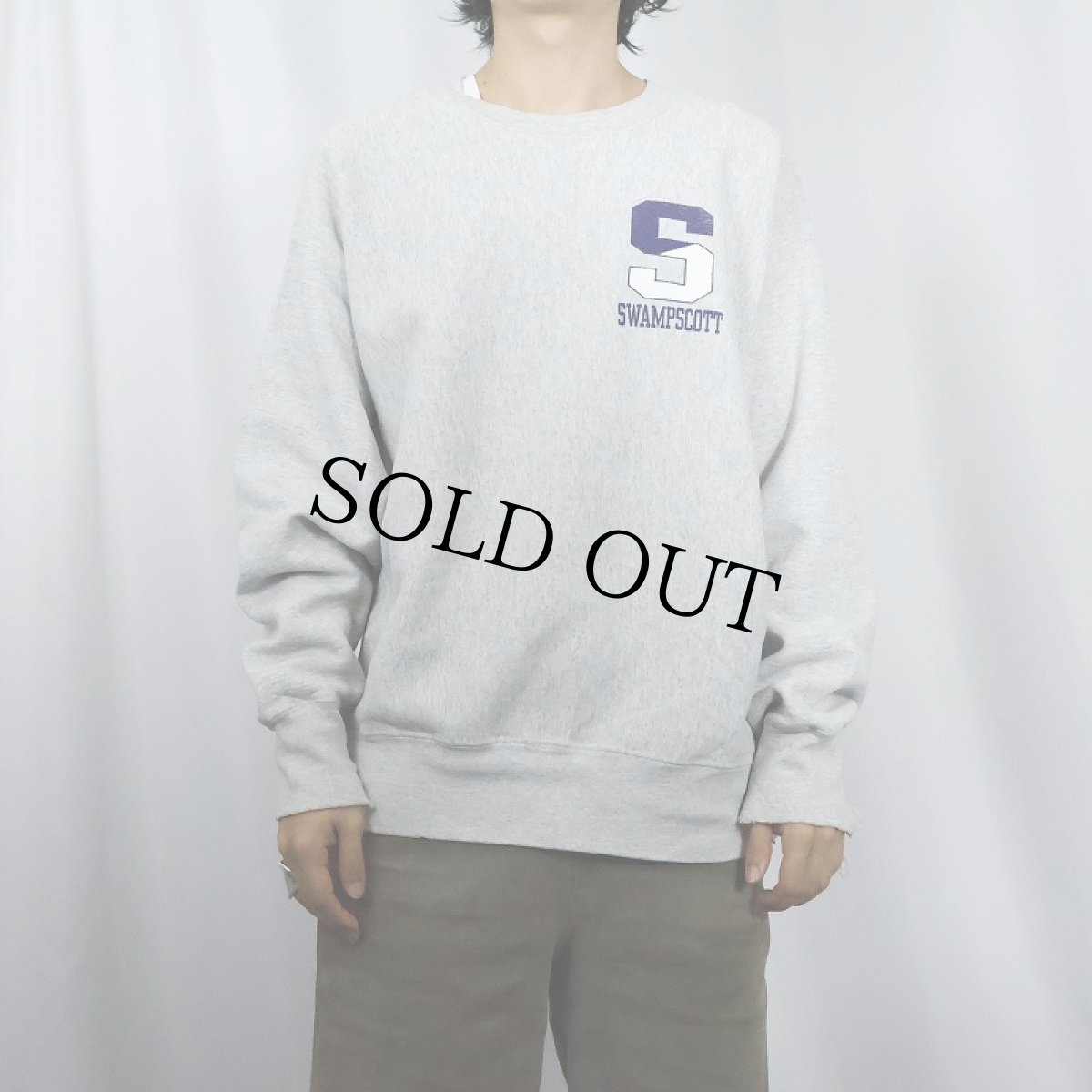 画像3: 90's Lee REVERSE WEAVE TYPE "SWAMPSCOTT" プリントスウェット XL (3)