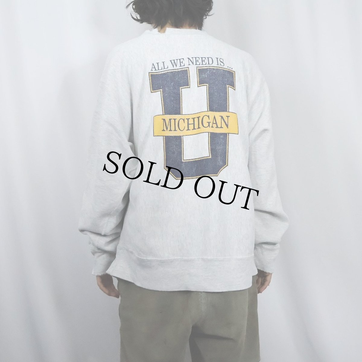 画像4: 90's REVERSE WEAVE TYPE "MICHIGAN" プリントスウェット (4)