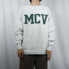 画像2: 2000's Champion REVERSE WEAVE "MCV" プリントスウェット L (2)