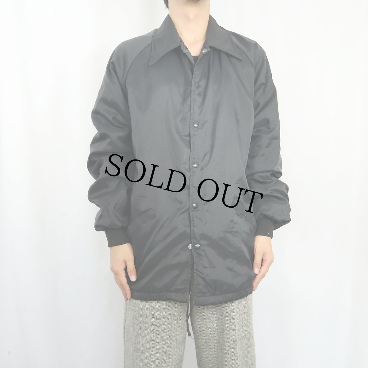 画像2: 70〜80's Swingster 裏ボア ナイロンコーチジャケット BLACK L (2)