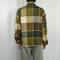画像3: 80's MANSTYLE チェック柄 CPOシャツジャケット M (3)