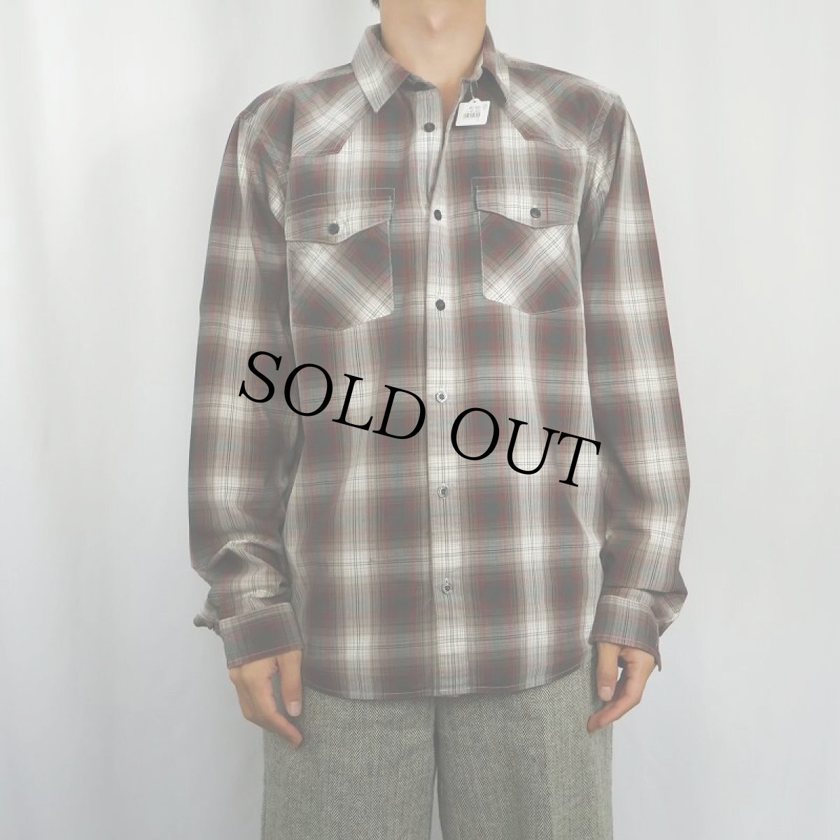 画像2: 2011AW Patagonia "ORGANIC COTTON" オンブレーチェック柄 コットンシャツ M (2)