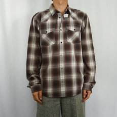 画像2: 2011AW Patagonia "ORGANIC COTTON" オンブレーチェック柄 コットンシャツ M (2)