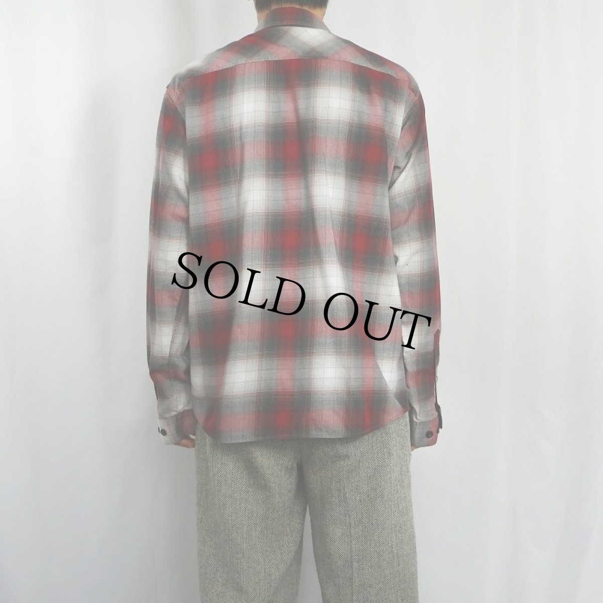 画像3: 2013AW Patagonia "ORGANIC COTTON" オンブレーチェック柄 コットン×ポリエステルシャツ M (3)