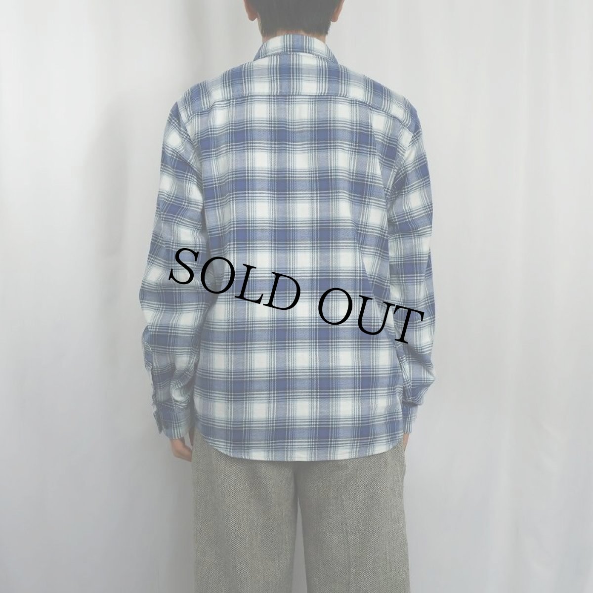 画像3: 2020SS Patagonia "ORGANIC COTTON" 猫目ボタン オンブレーチェック柄 コットンシャツ M (3)