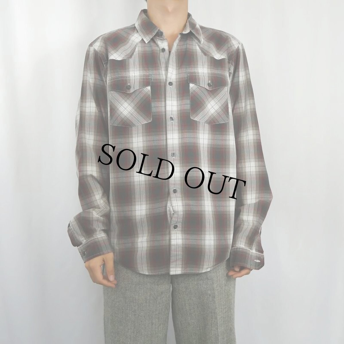 画像2: 2011AW Patagonia "ORGANIC COTTON" オンブレーチェック柄 コットンシャツ M (2)