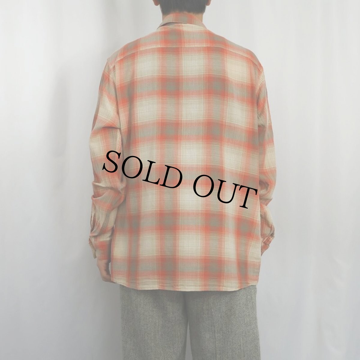 画像3: 2017SS Patagonia オンブレーチェック柄 オーガニックコットンシャツ L (3)