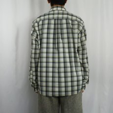 画像3: 2013SS Patagonia チェック柄 ナイロン×ポリエステル シャツ M (3)