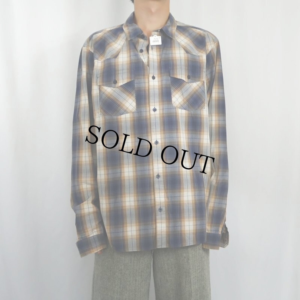 画像2: 2011AW Patagonia "ORGANIC COTTON" オンブレーチェック柄 コットンシャツ L (2)