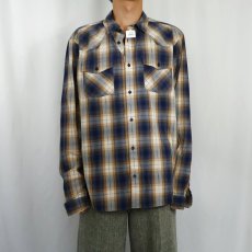 画像2: 2011AW Patagonia "ORGANIC COTTON" オンブレーチェック柄 コットンシャツ L (2)