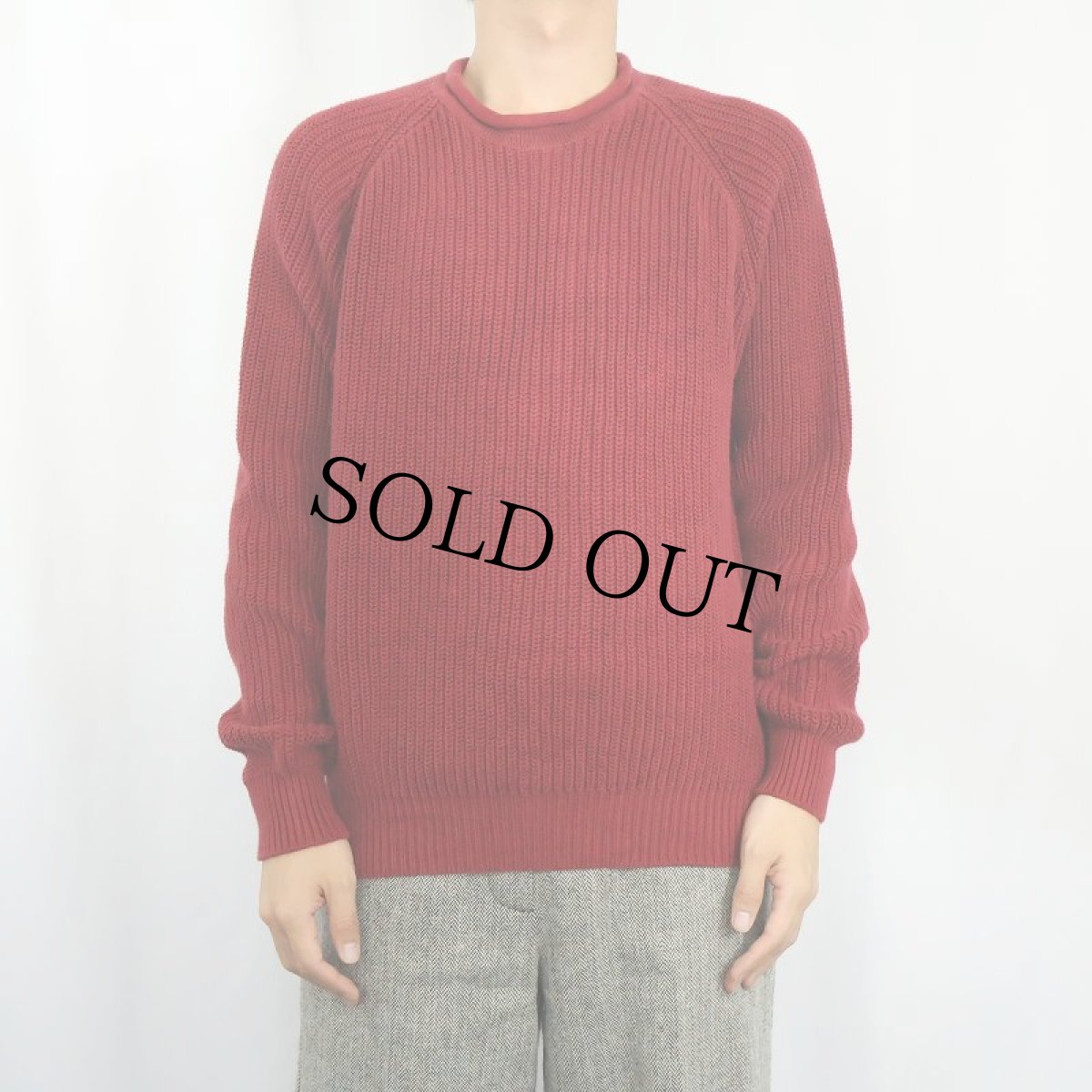 画像2: 2000's L.L.Bean ロールネック コットンニットセーター M (2)